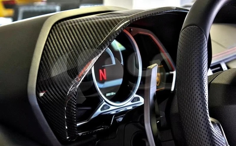 Trade Assurance Dry Carbon Fiber Instrument Cluster Fit For 2011-2017 Aventador All Models Instrument Cluster Surround